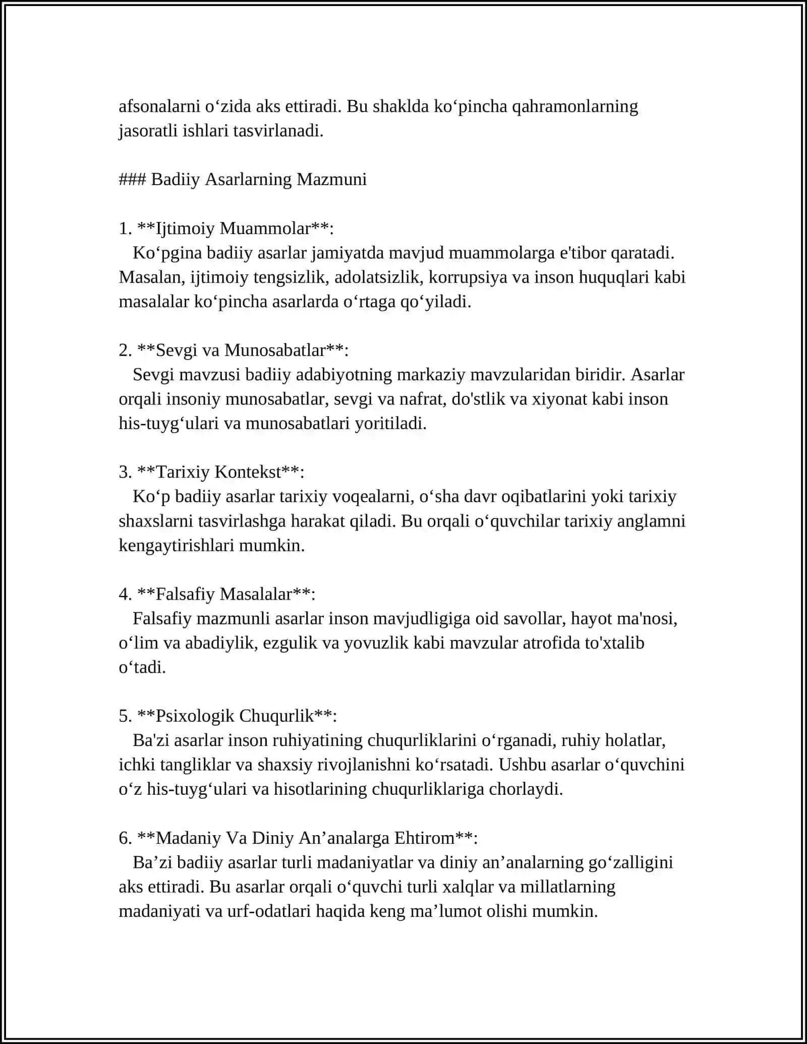 BADIY ASARDA SHAKL VA MAZMUN 4