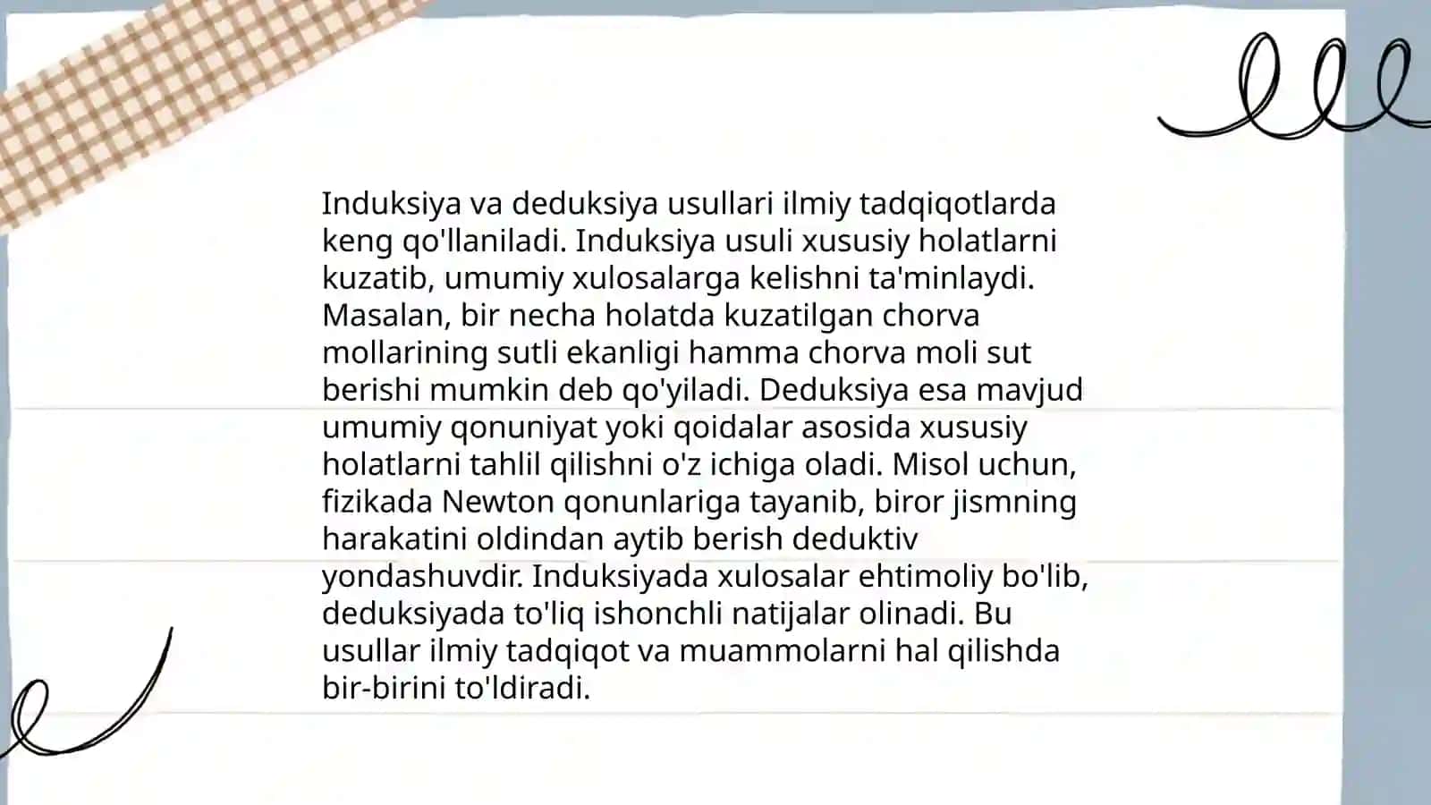 İnduksiya usuli Ona tili 4