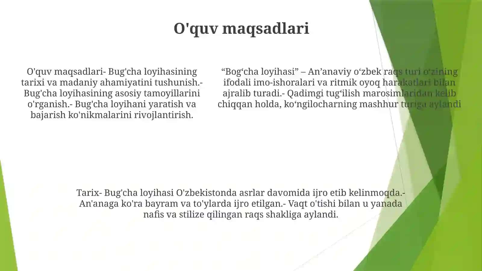 Bog'Cha Loyihasi 4