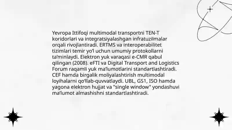 Xitoyning transport-logistika tizimini o'rganish: "Bir kamar, bir yo'l" loyihasidan saboqlar va O'zbekiston uchun imkoniyatlar 4