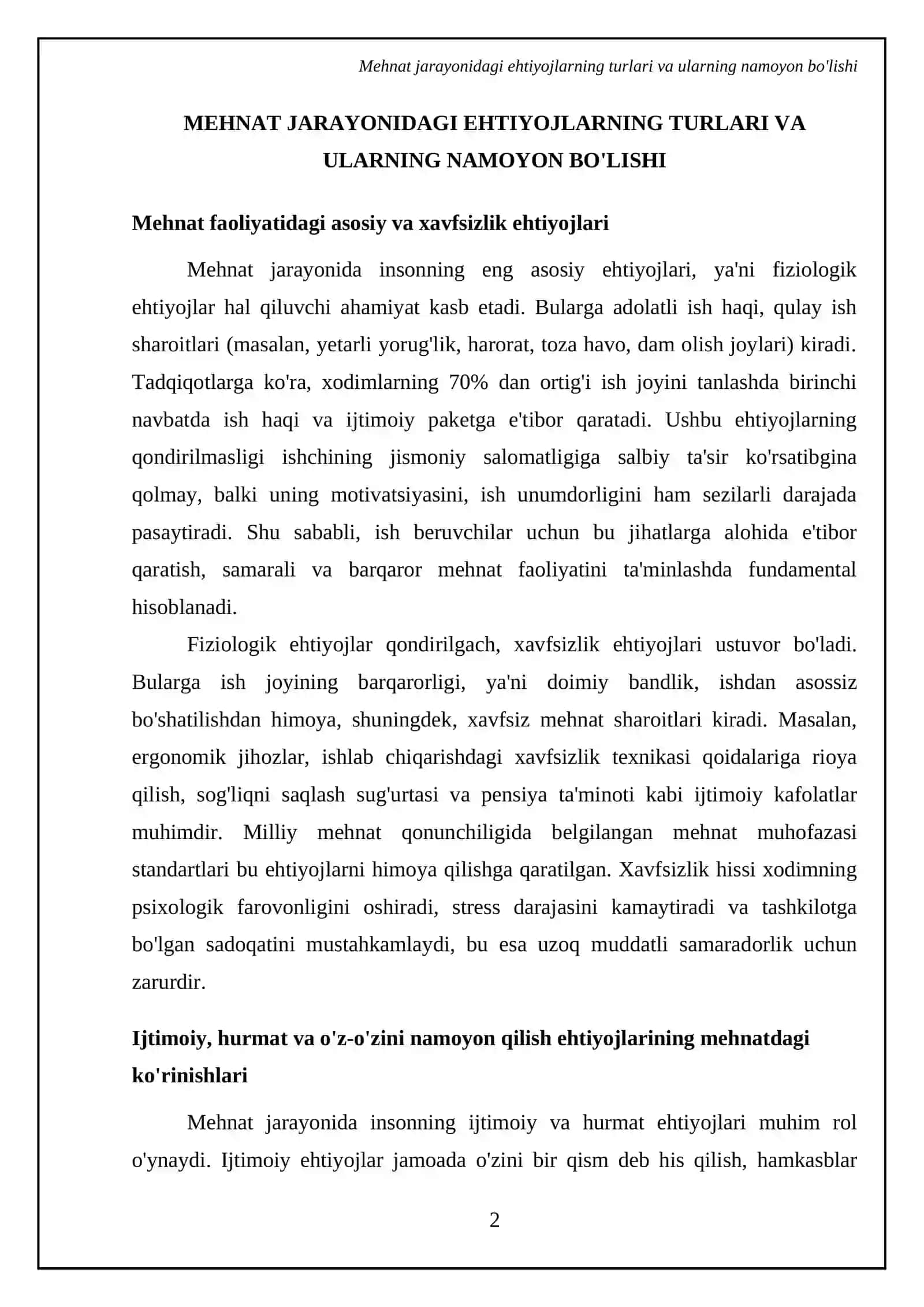 Mehnat va extiyojlar psixologiyasi 4
