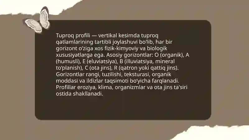 Tuproq va uning tabiiy xususiyatlari 4