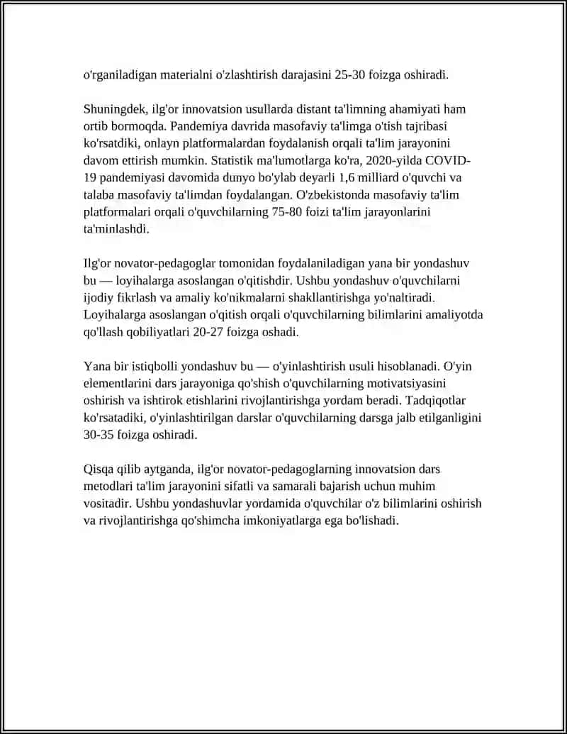 ILG'OR NOVATOR-PEDAGOGLARNING ISH TAJRIBASINI O'RGANISH 4