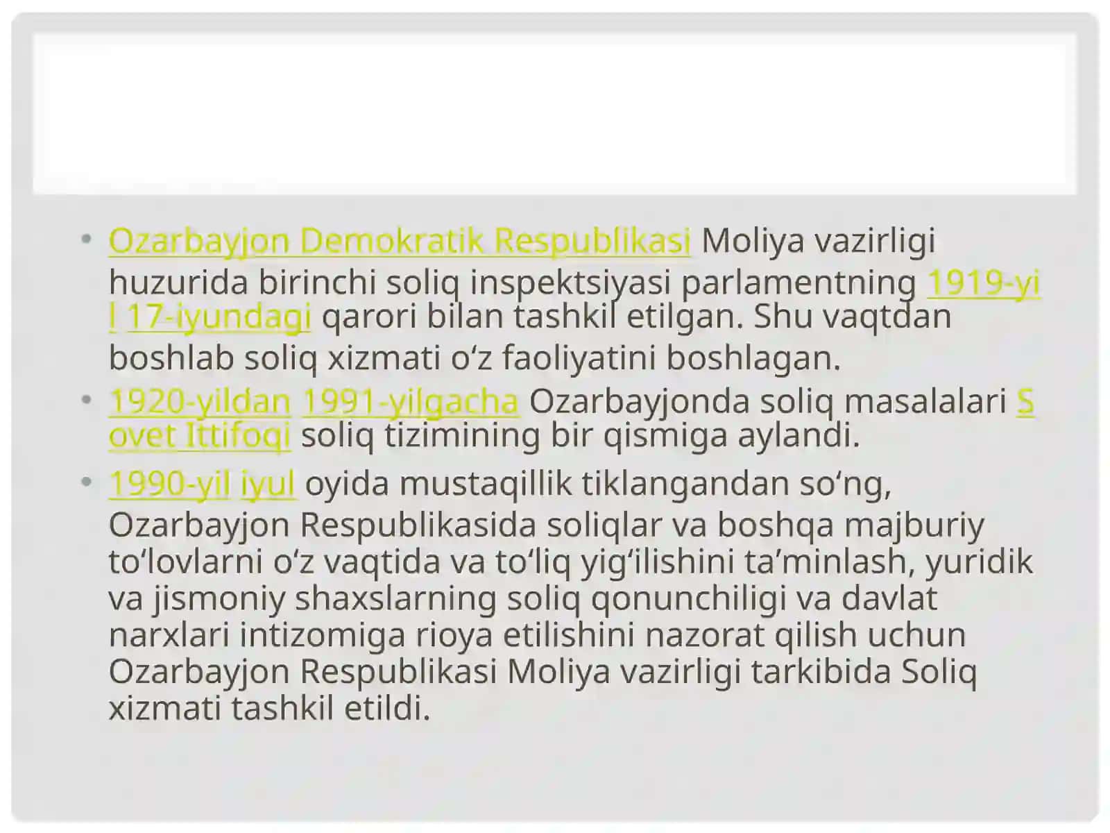Ozarbayjon Respublikasi soliq tizimi 4