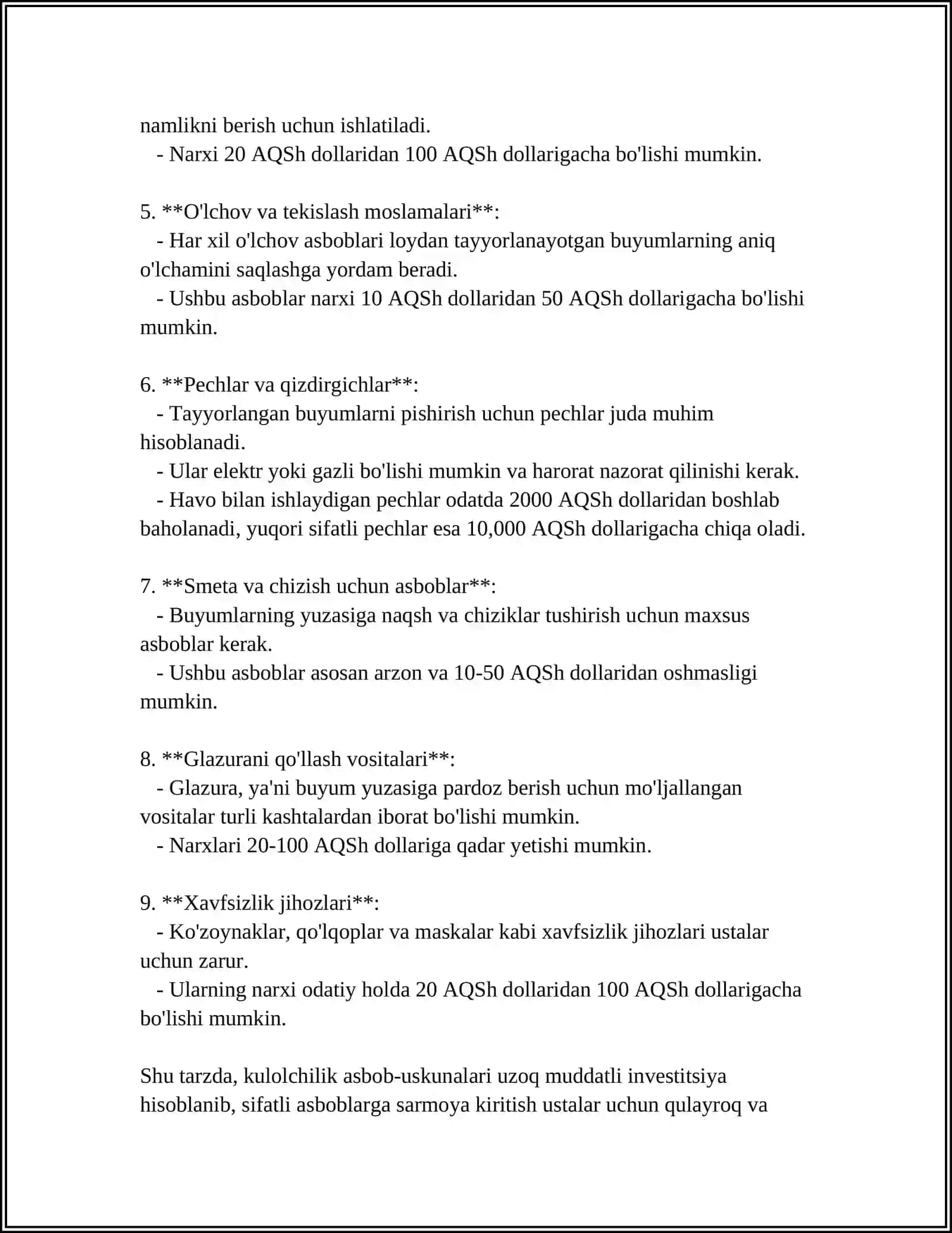 XORAZM KULOLCHILIK SANʼATLARI MAKTABI 4