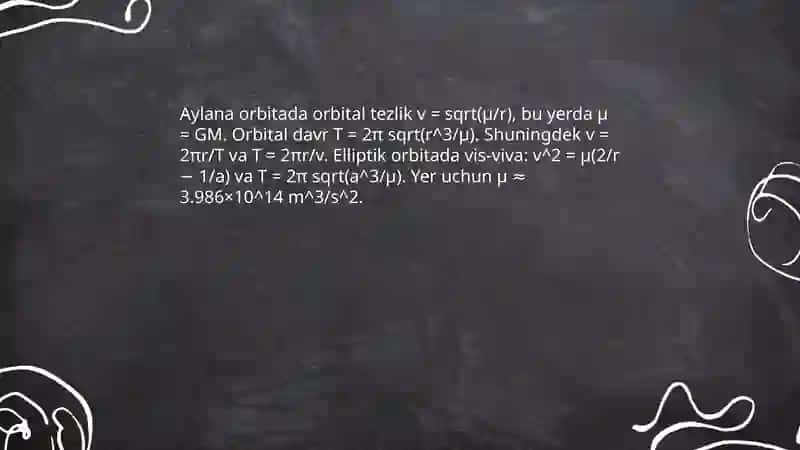Kosmik tezliklar. Sun'iy yoldoshlar 4