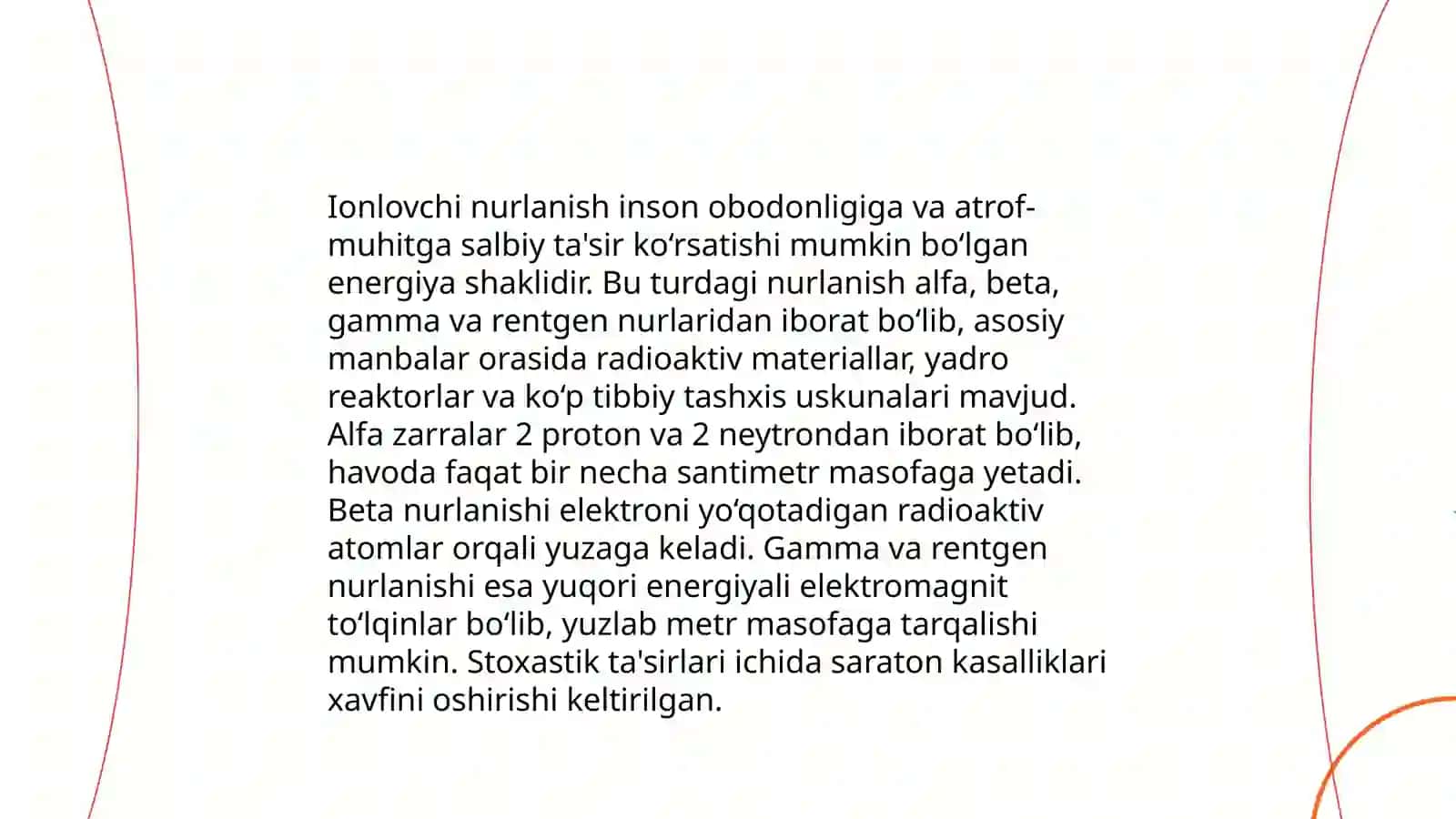 Turli ko'rinishdagi nurlanish energiyasi 4