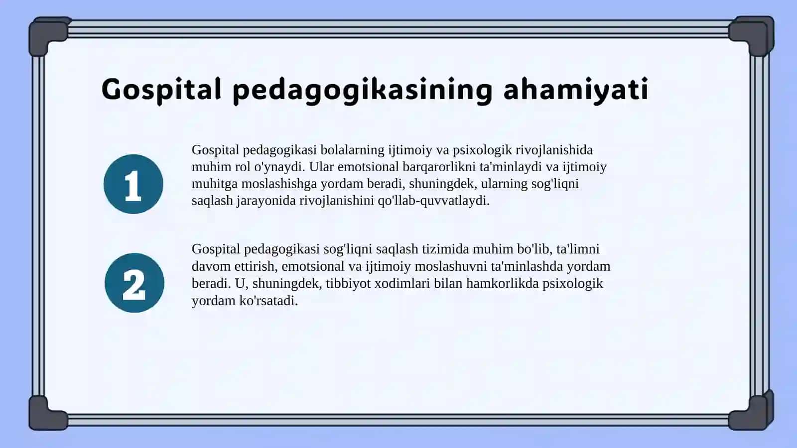Gospital pedagogikasining rivojlanishi 4