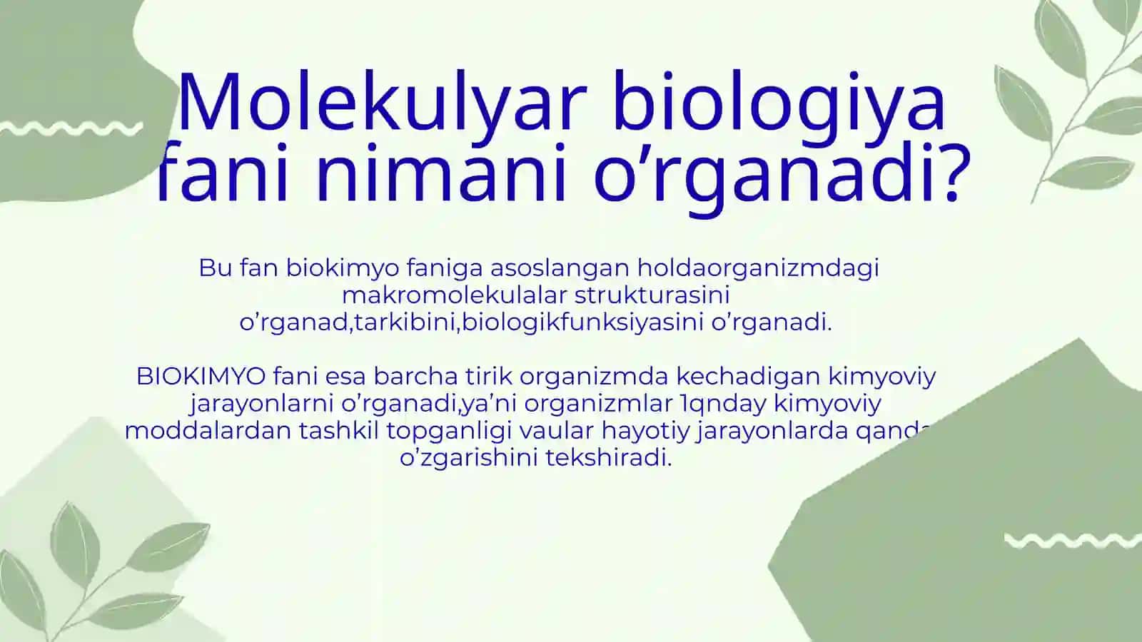 MOLEKULYAR BIOLOGIYA 4