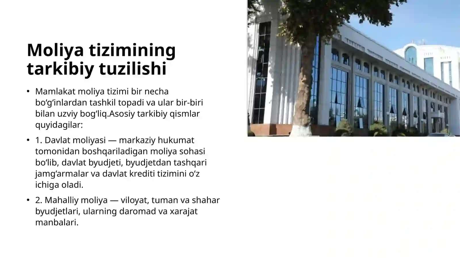 Moliya tizimining mohiyati va ahamiyati 4