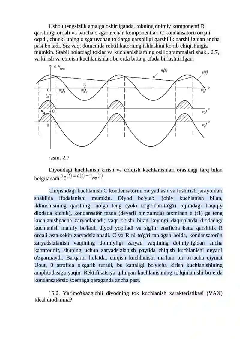 Ideal diod tahlil qilish 4