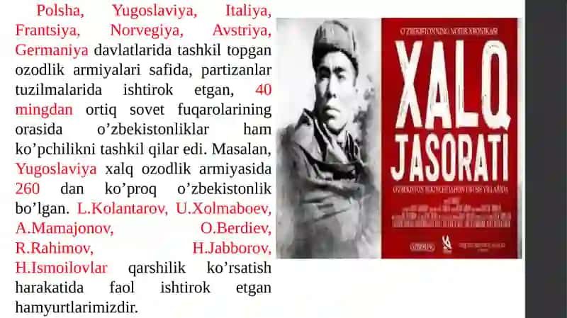 O`zbekiston oki orqali o`zbek xalqining geroylari 4