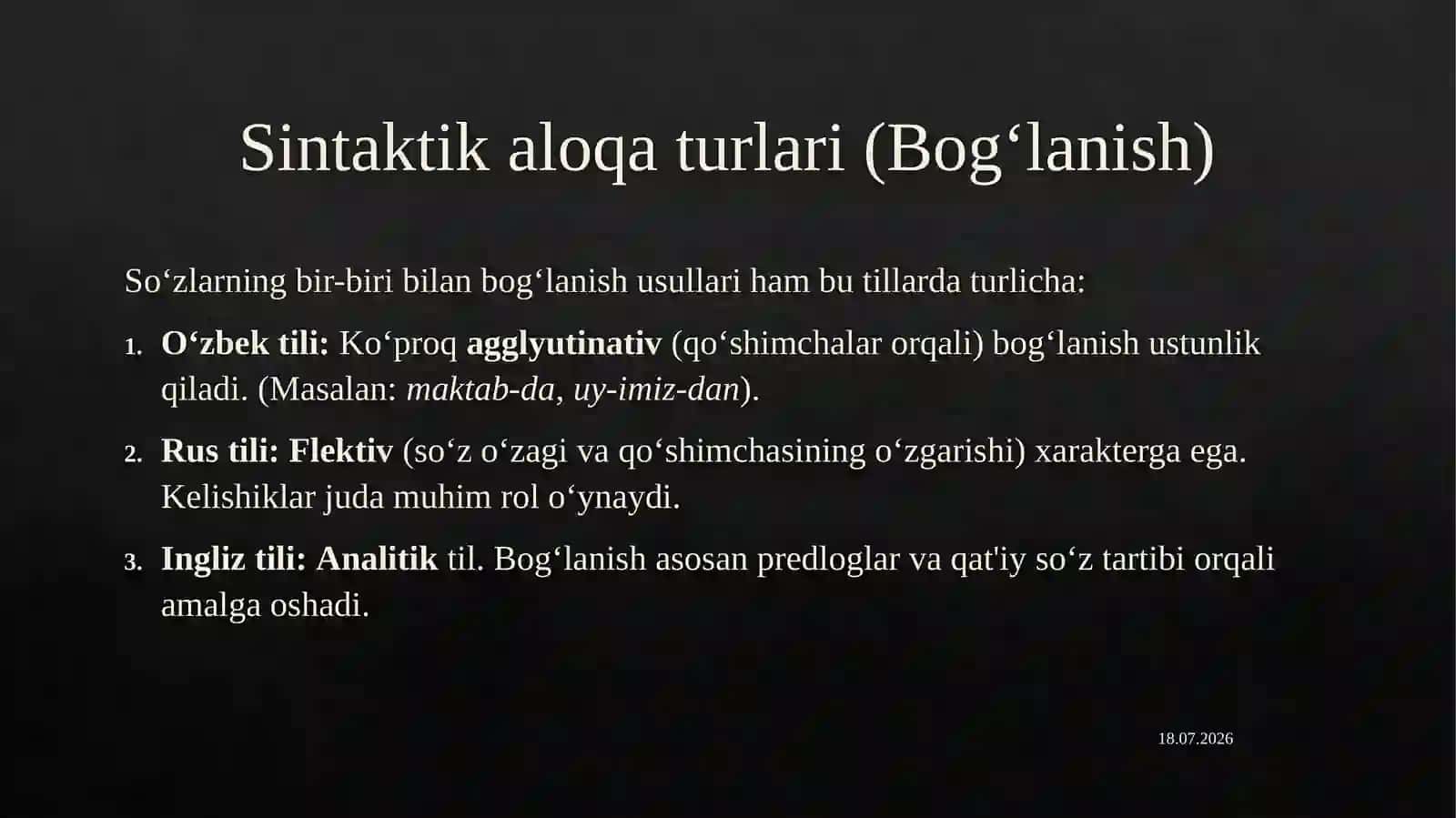 Sintaktik tipologiya 4