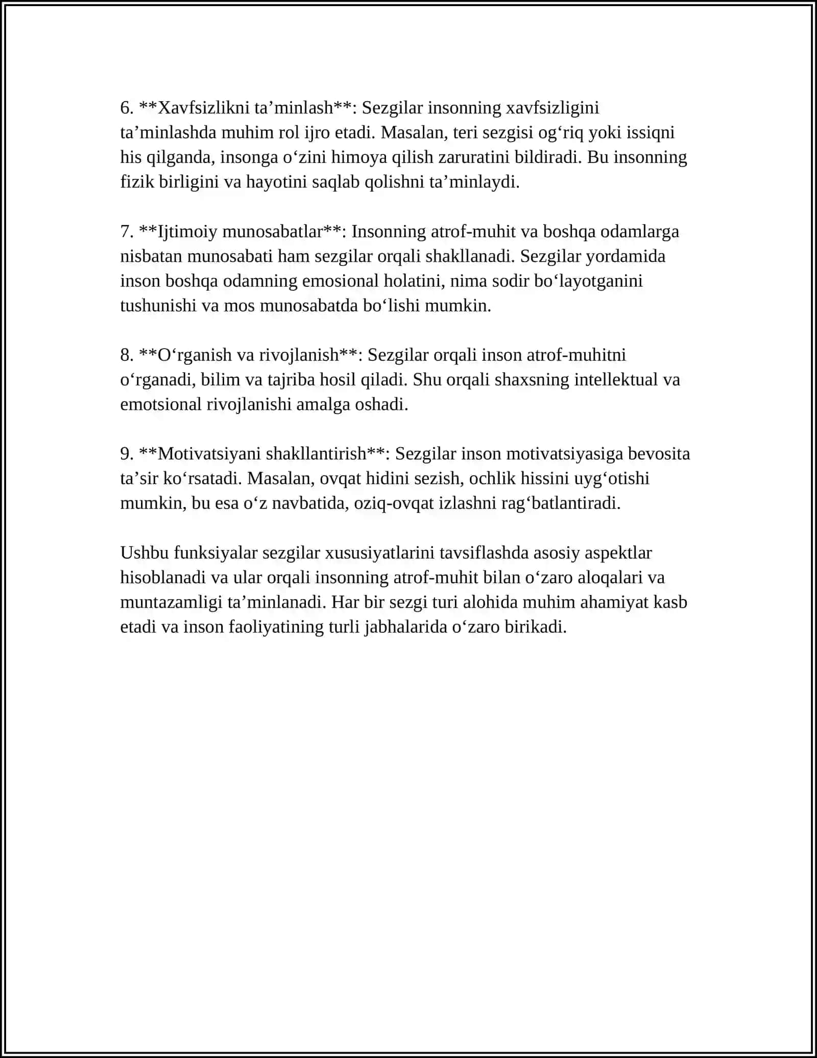 SEZGILARNING TURLARI VA TASNIFI 4