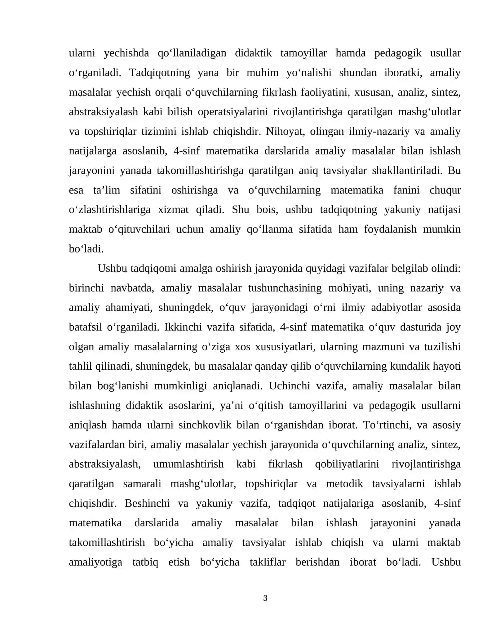 4-sinf matematika darslarida amaliy masalalar bilan ishlashga o‘rgatish usullari 4