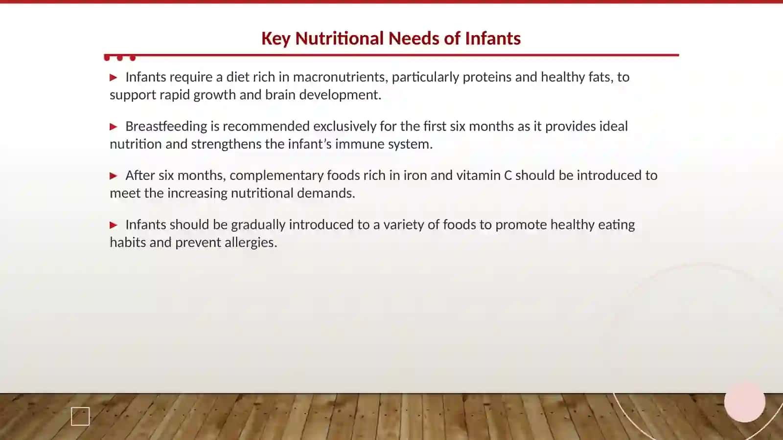 Nutritional Guidelines for Infants and Children 4