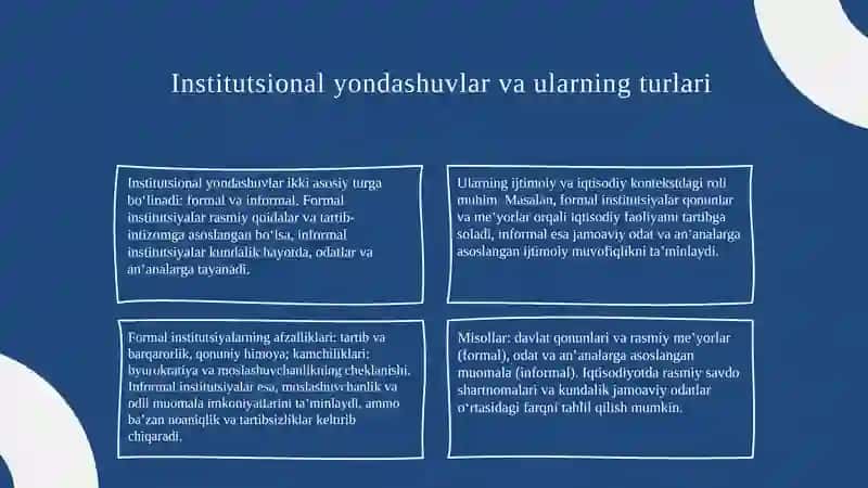 Institutsionalizmning metodologik asoslari va institutsional tahlil 4