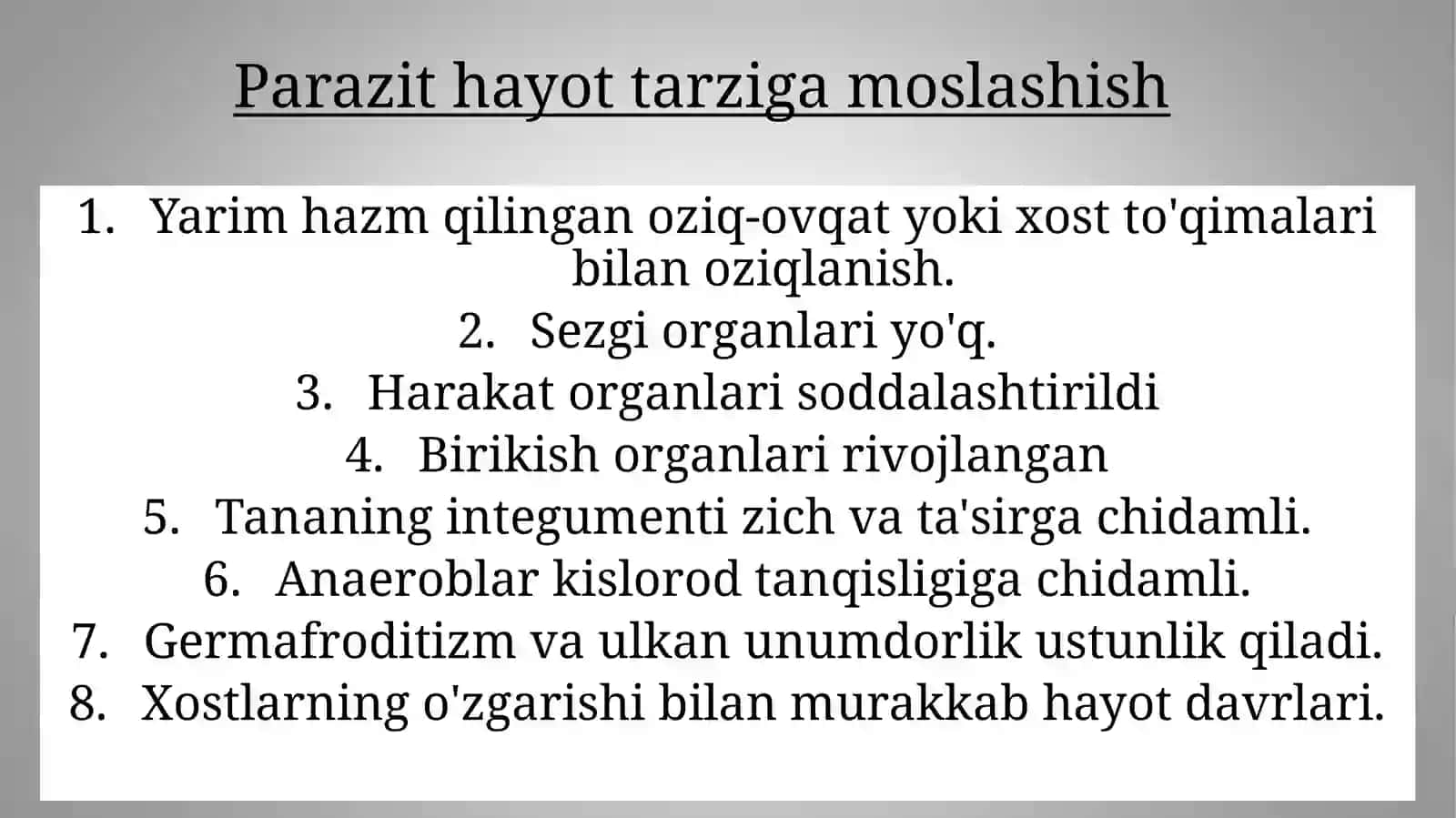 Parazit yassi chuvalchanglar 4