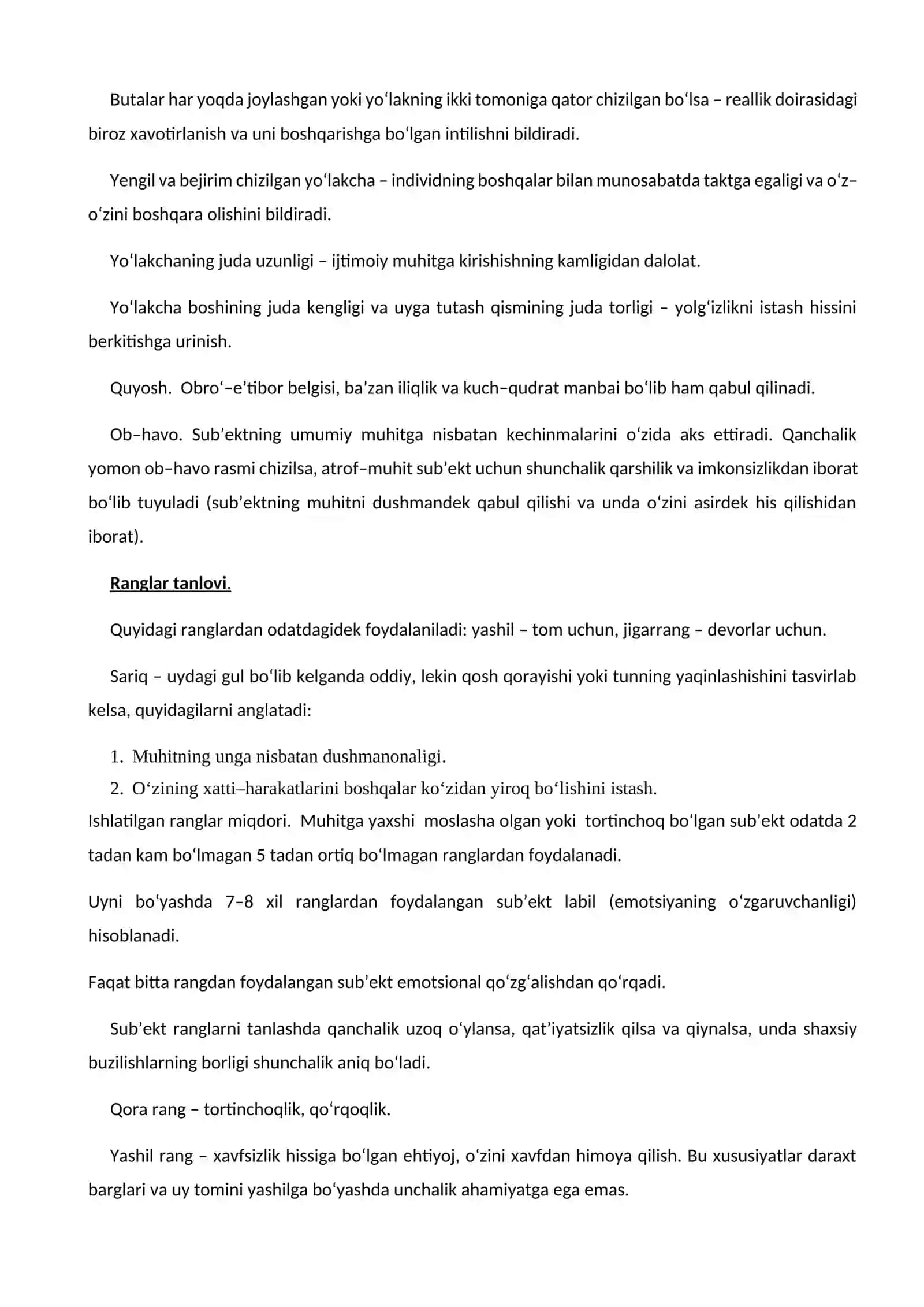 “Uy.Daraxt.Odam” metodikasi 4