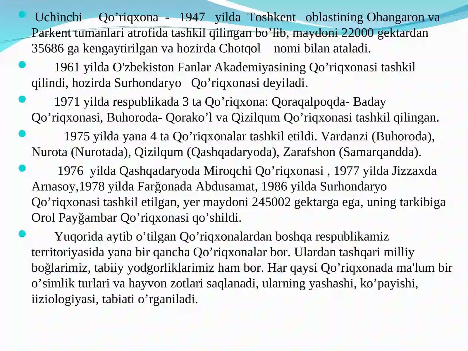 QO’RIQHONALAR 4