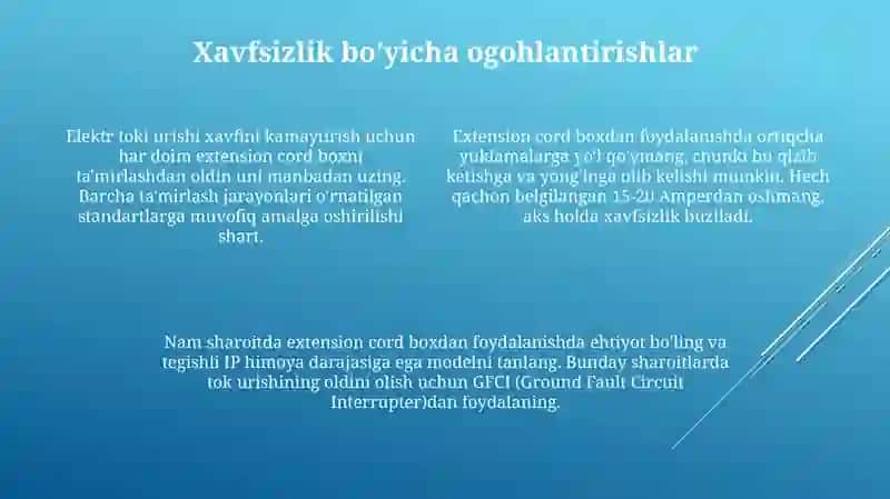 Uzatish kabeli qutilari 4