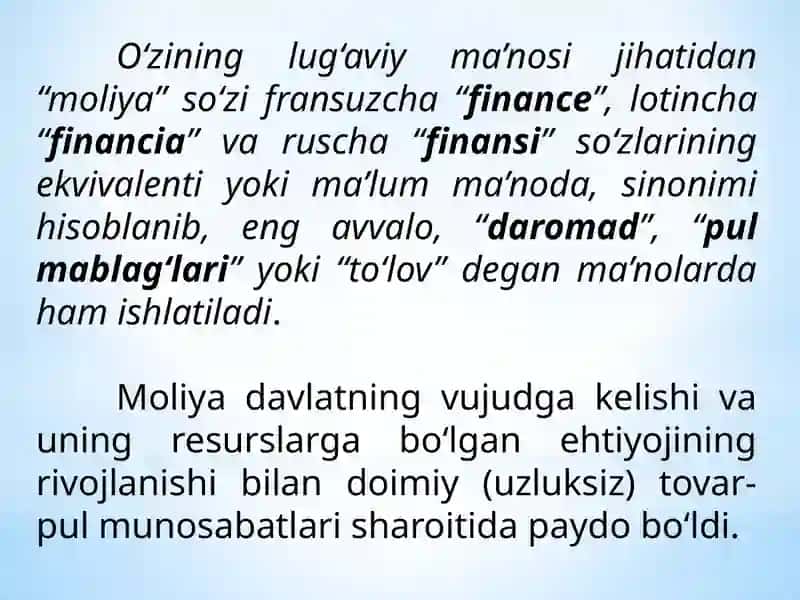 Moliyaning Mohiyati va Funksiyalari 4