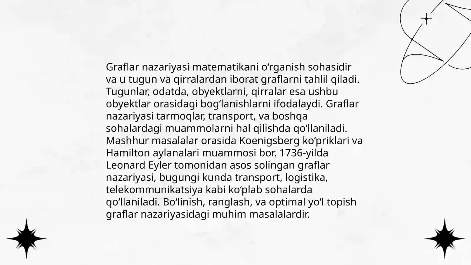 Graflarni tasvirlash usullari: qo'shma matritsa 4