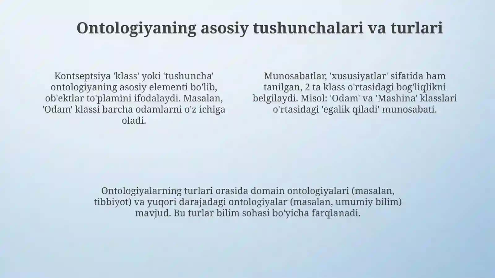 Ontologiyaning mohiyati va ta'rifi 4
