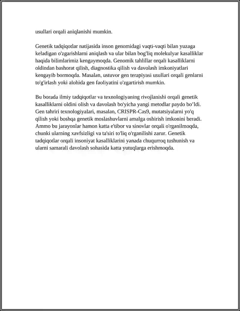 MOLEKULYAR KASALLIKLAR VA ULARNING SALBIY OQIBATLARI 4