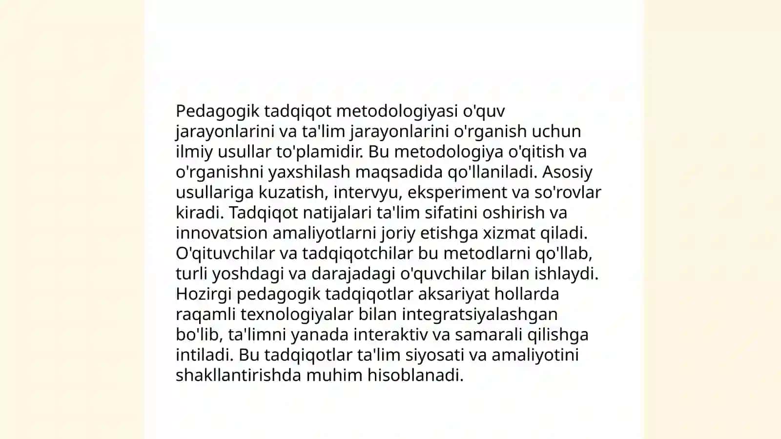 Pedagogikaning ilmiy asoslari 4