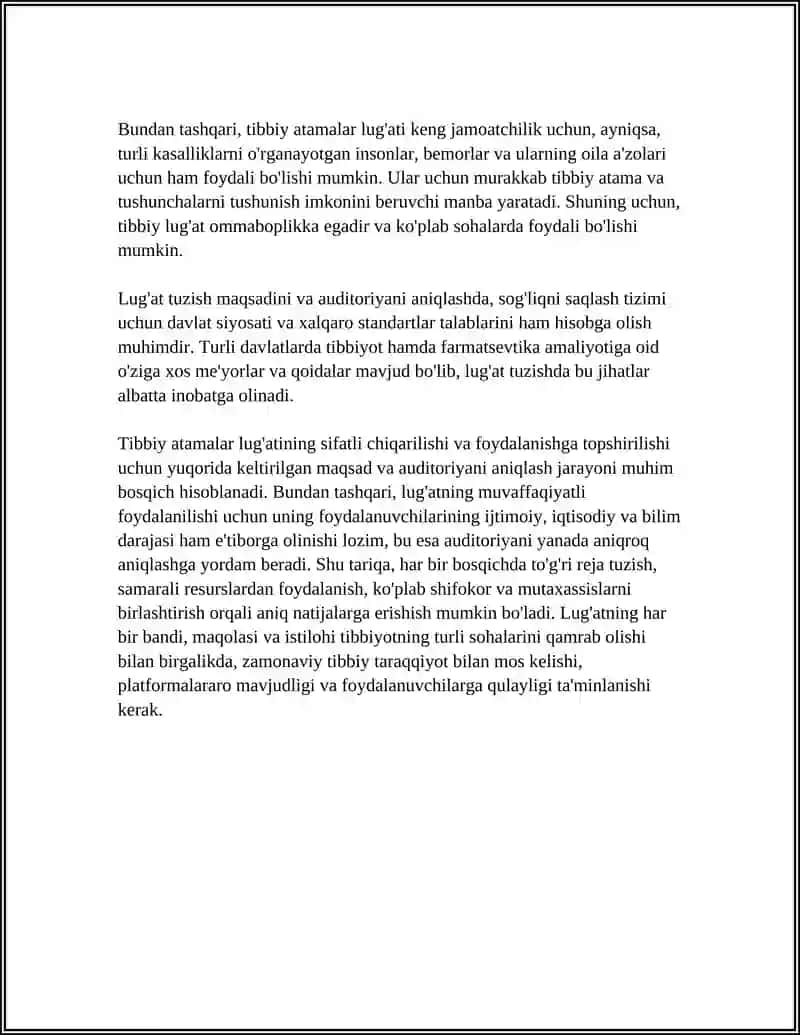 TIBBIY ATAMALAR LUG'ATINI TUZISH 4