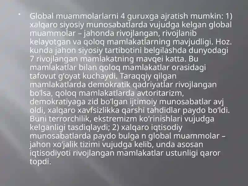 Hozirgi zamon umumiy bashariy ma'lumotlar va uning qibatlari 4