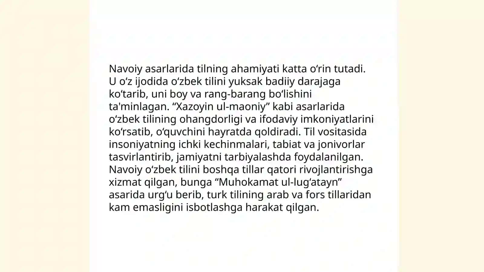 Alisher Navoiyning til va nutq haqidagi qarashlari 4