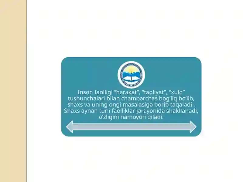 TARIX YO`NALISHI TRXEU21 GURUH 3-BOSQICH TALABASIMAMATVALIYEVA GULCHEHRANINGPEDAGOGIKA VA PSIXOLOGIYA FANIDAN MUSTAQIL ISH TAQDIMOTI 4