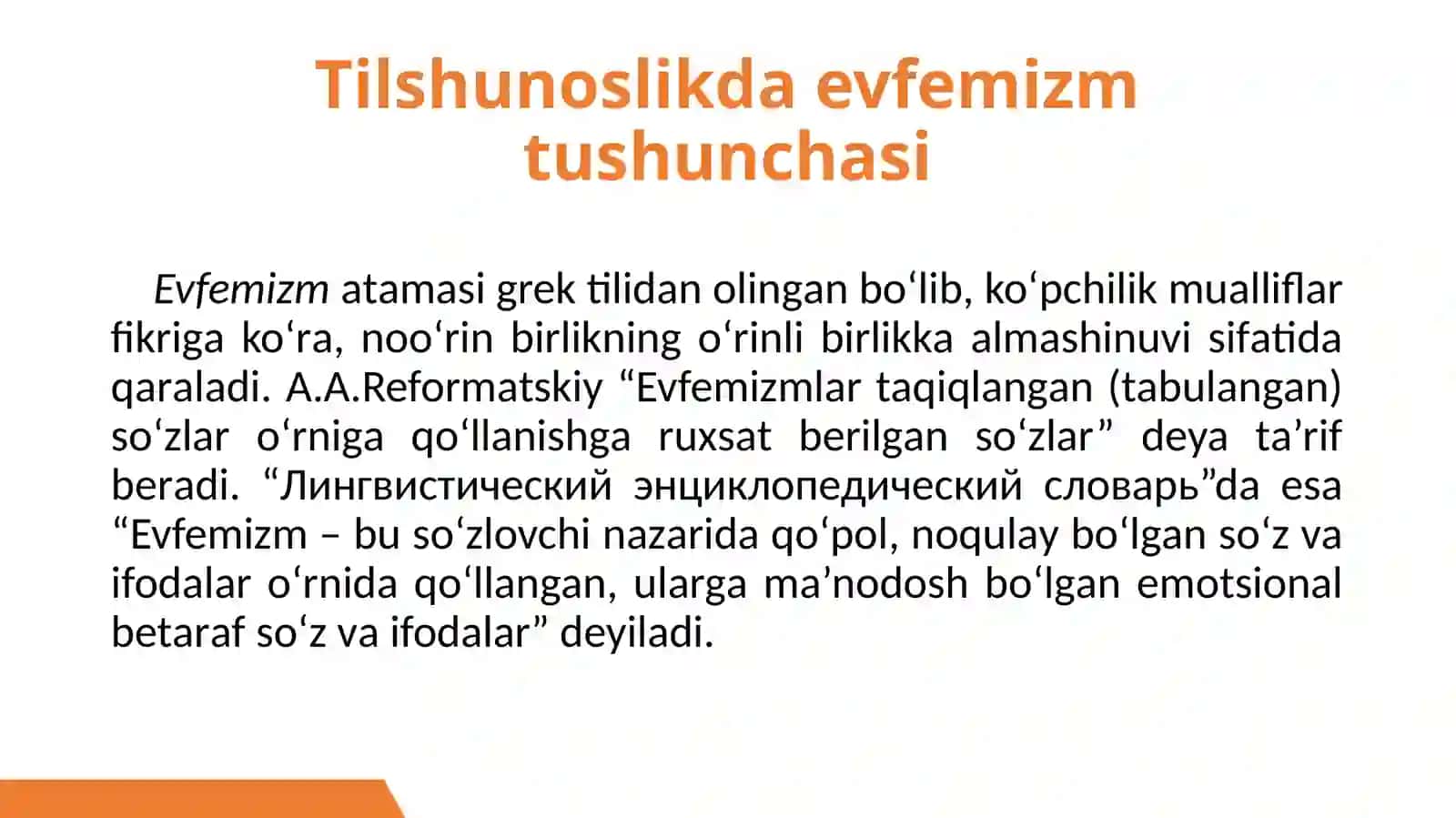 O‘ZBEK TILIDA EVFEMIZMLAR 4
