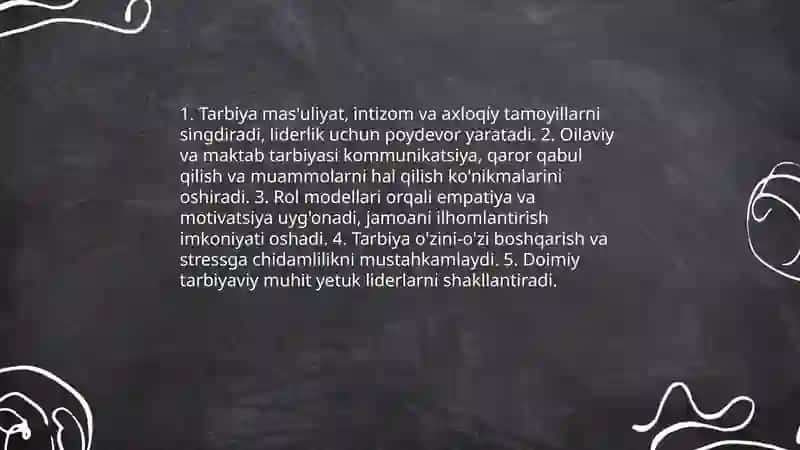 Jamoani rivojlantirishda tarbiyaning órni. 4