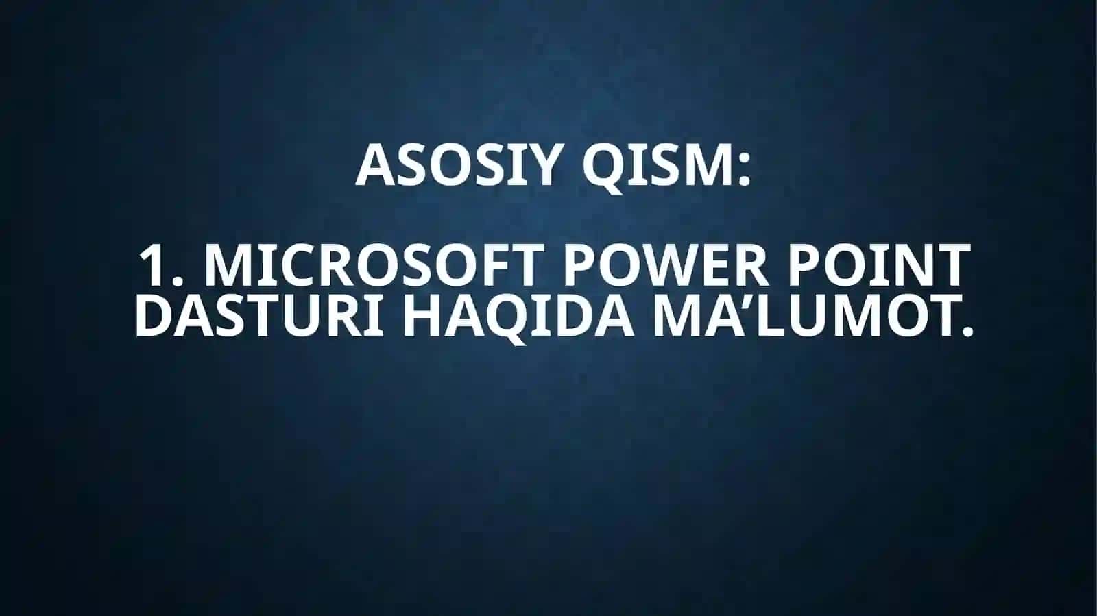 Microsoft Power Point Dasturi 4