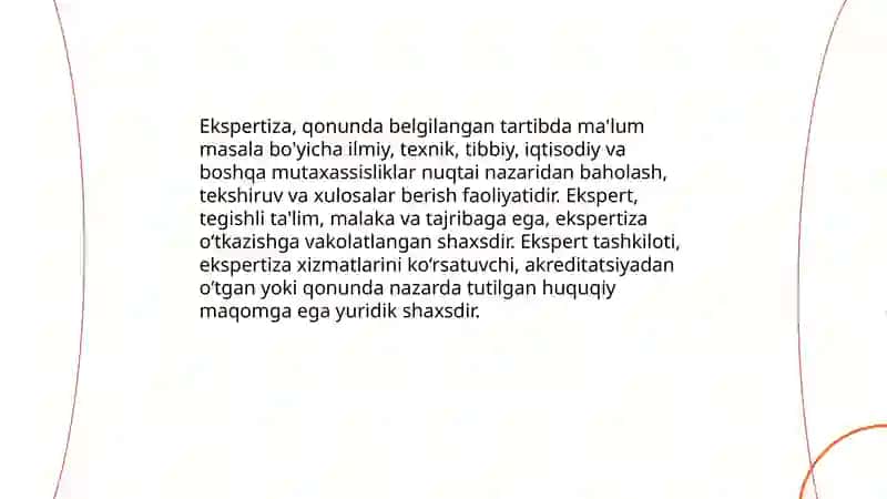 Ekspertiza to‘g‘risida»gi O‘zbekiston Respublikasi Qonuni 4