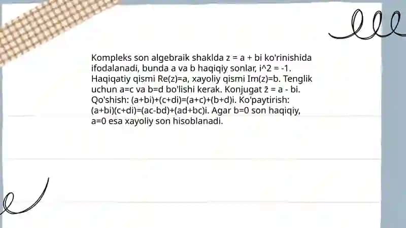 Kompleks sonlar 4