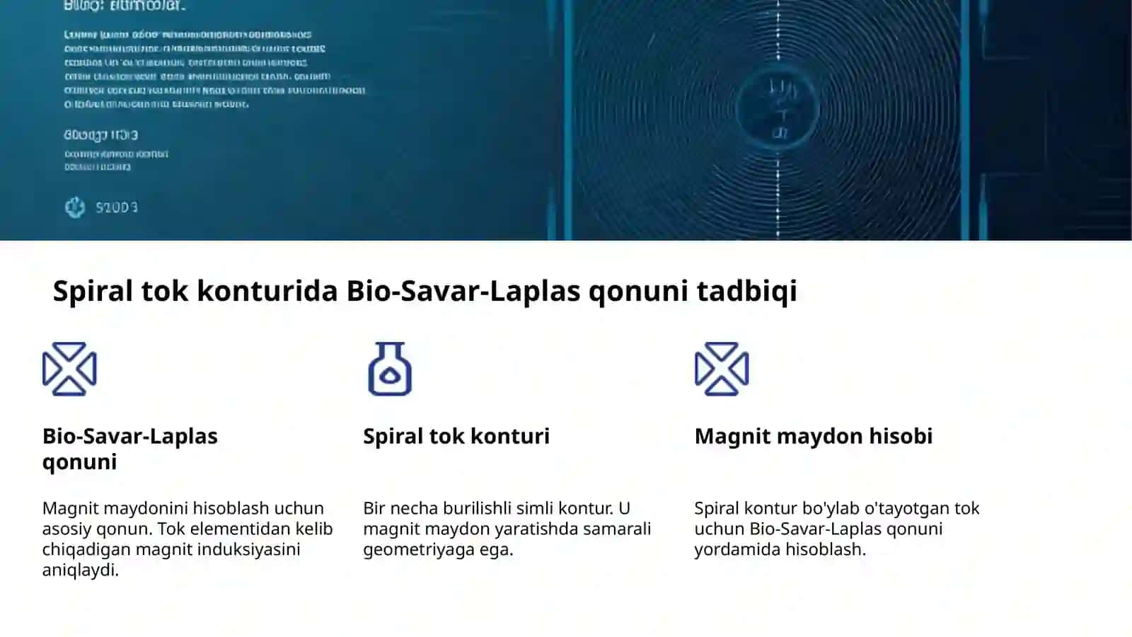 Bio Savar-Laplas qonuni va tok konturlari 4