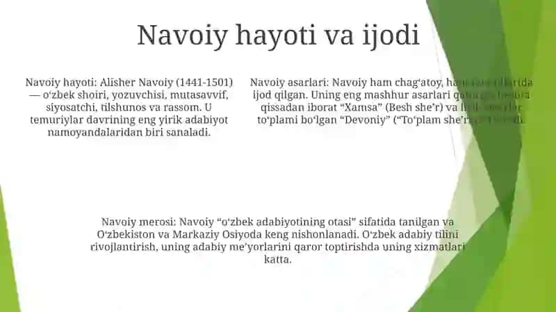 Alisher Navoiy Ozbek Adabiy Tilning Asoschisi 4