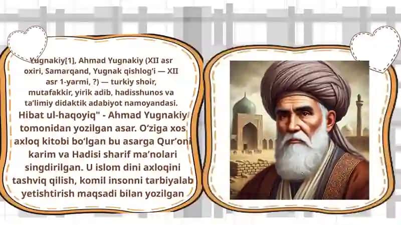 Ahmad Yassaviy va Ahmad Yugnakiy hayoti va ijodining manbalari 4