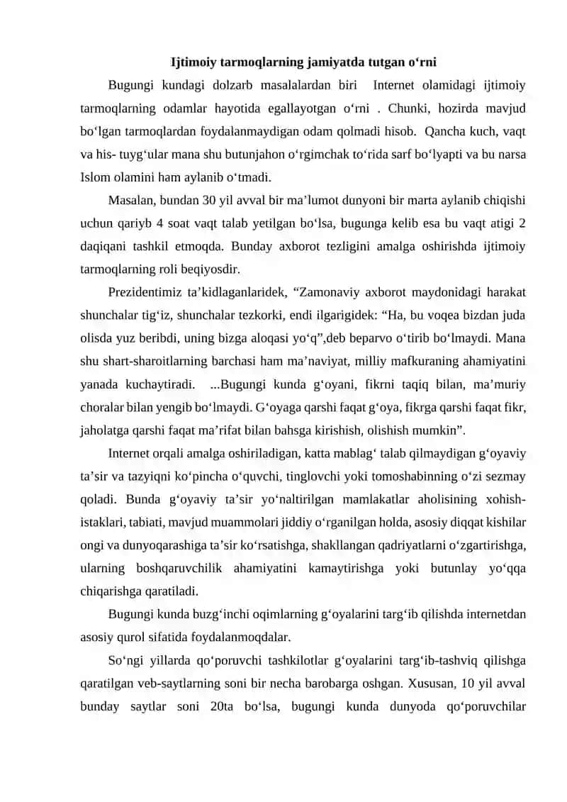 Ijtimoiy Tarmoqlar va Ularning Salbiy Jihatlari 4
