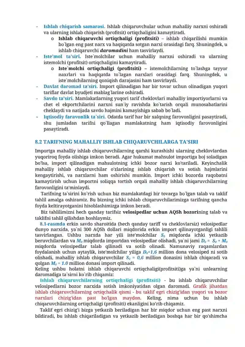 Savdo cheklovlari.Tariflar 4
