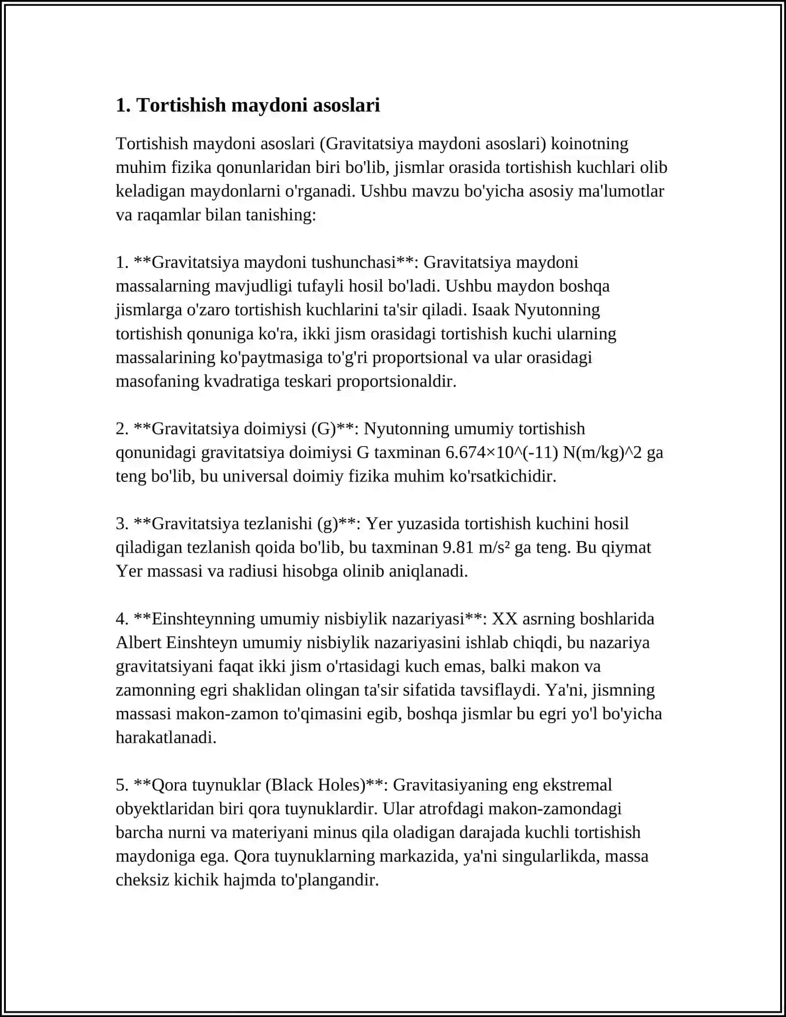 YERNING TORTISHISH MAYDONIDA JISMLARNING BARAKATI 4