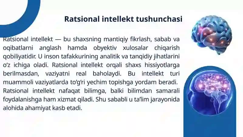 Ratsional intellektning shakllanishi 4