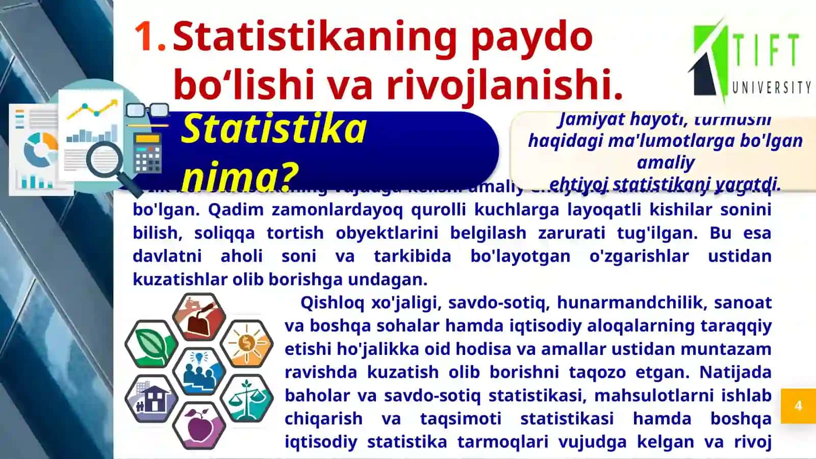 Statistika fanining predmeti va uslubi 4