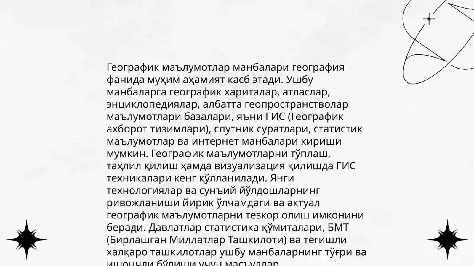 Географик маълумотларни яратишдан мақсадни тушуниш 4