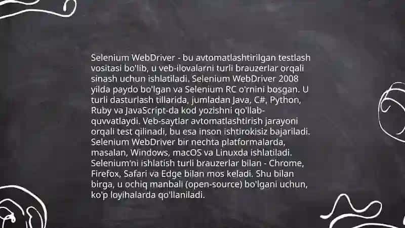 Selenium dasturiy ta'minoti 4