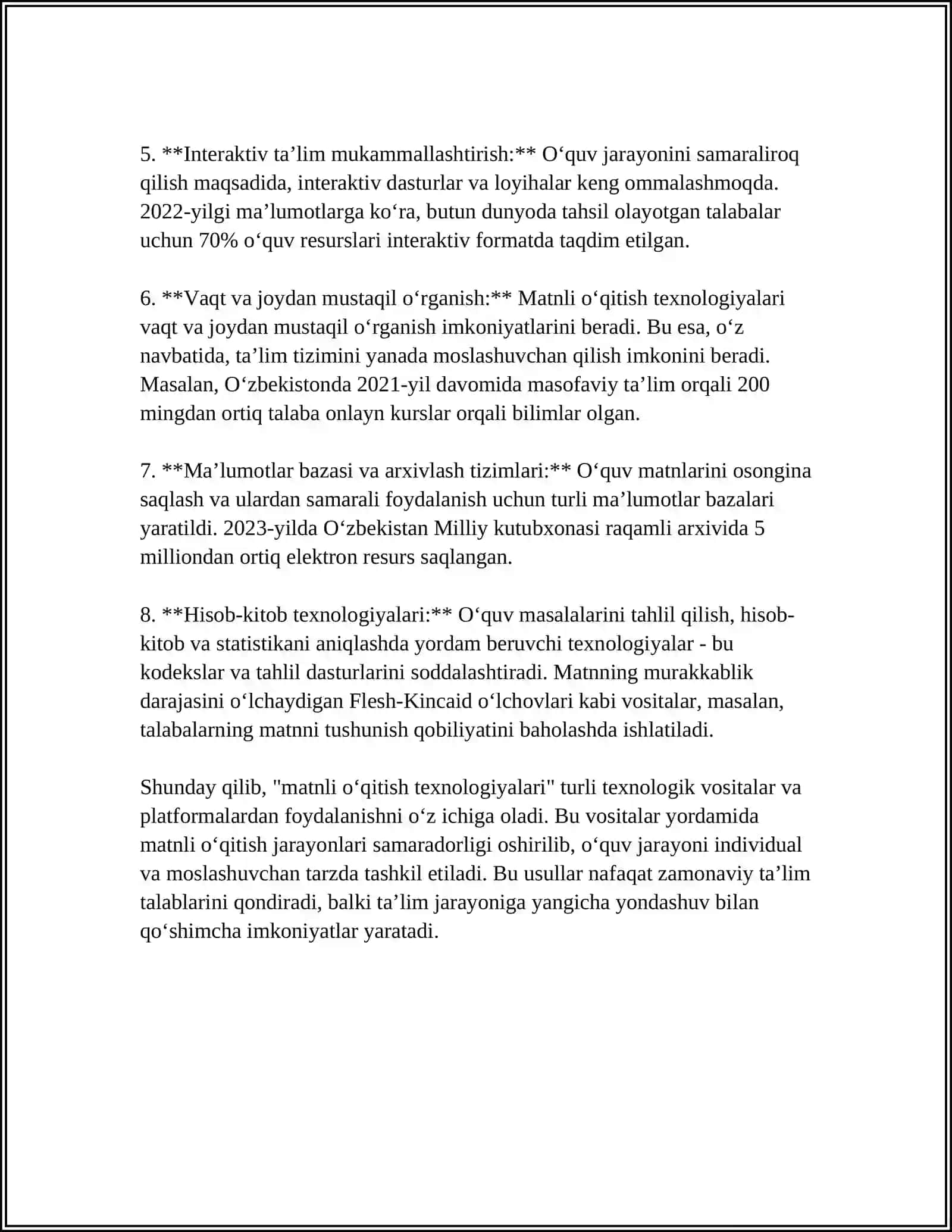 Matnli o‘qitish texnologiyalari 4